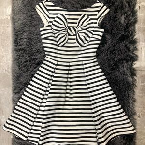 Kate Spade black and white midi dress